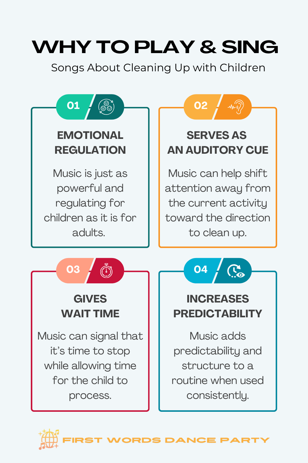 Benefits of singing songs about cleaning up with children