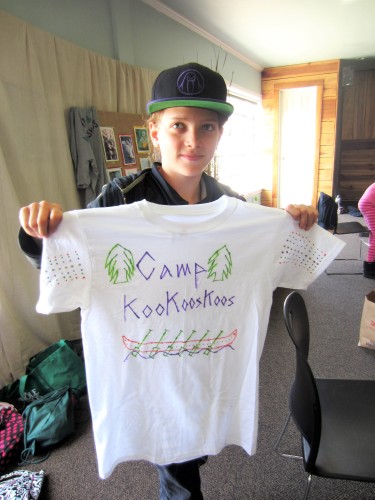 Creating the Camp Kookooskoos t-shirt activity for teaching The Trumpet of the Swan by E.B. White - a creative teaching idea from LitWits workshops