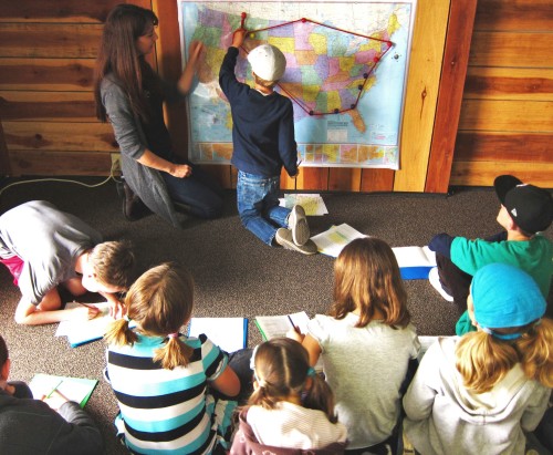 Tracking Louis's journey - map activity for teaching The Trumpet of the Swan by E.B. White - a creative teaching idea from LitWits workshops