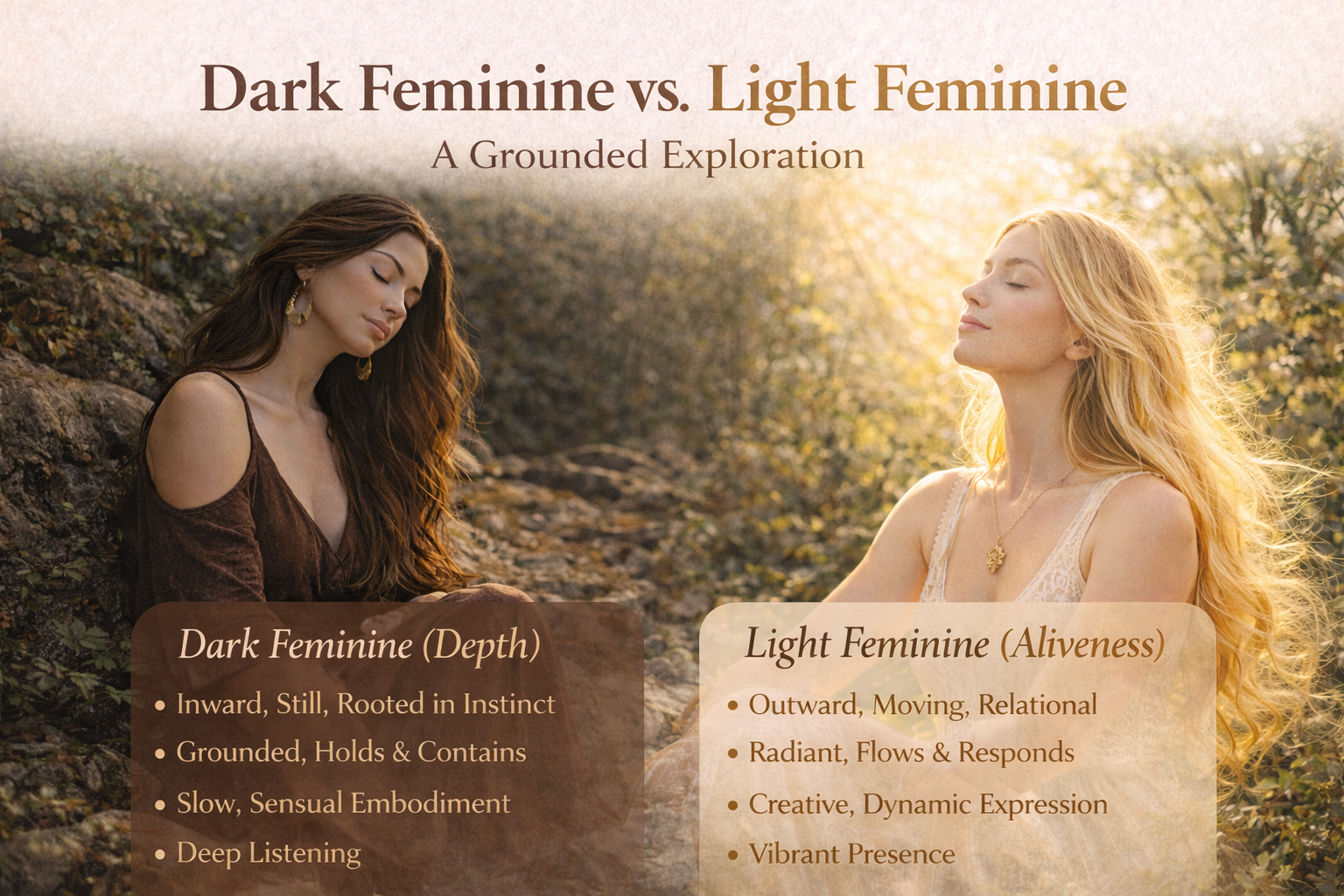 Dark feminine & light divine feminine 