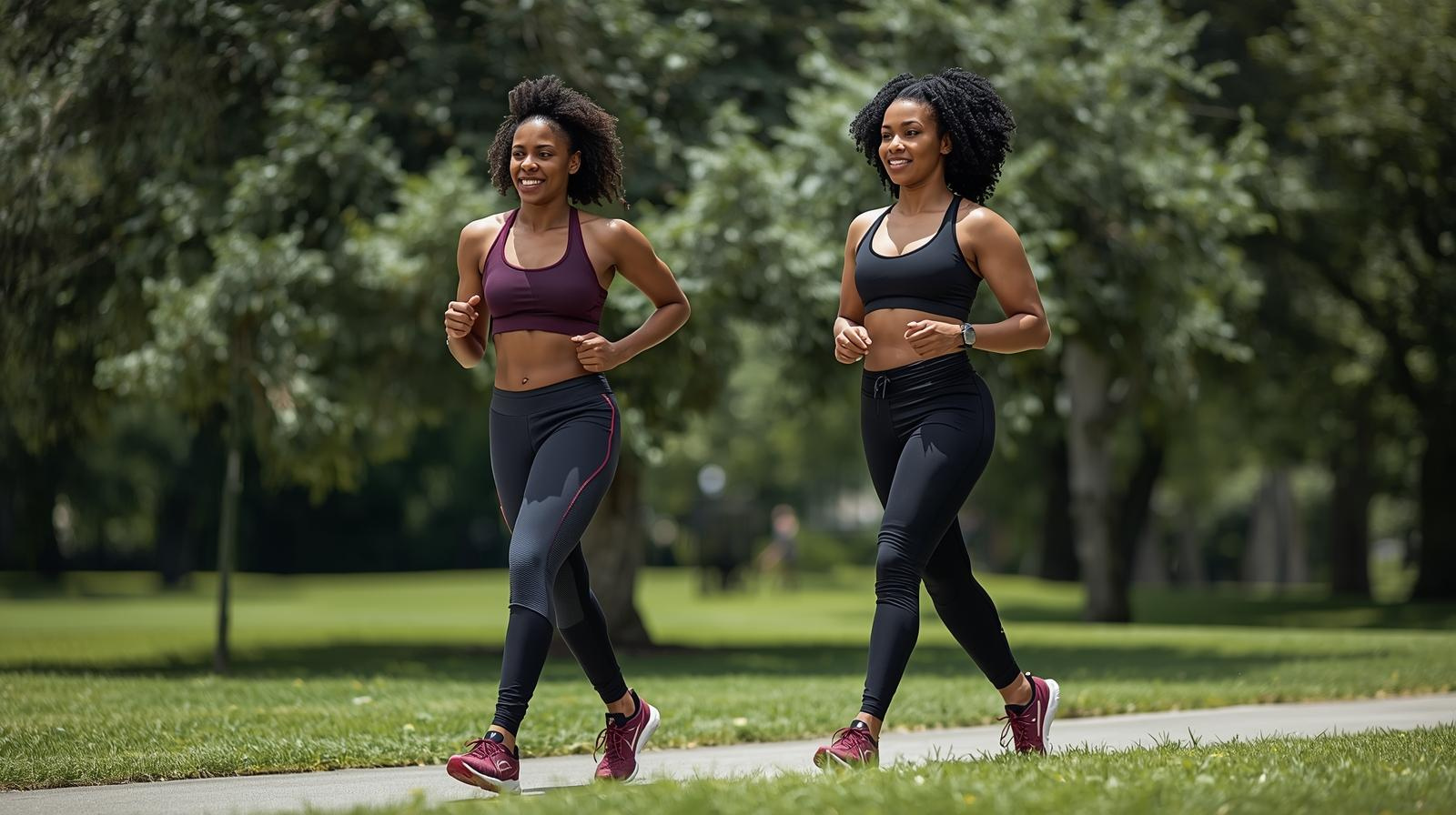 Woman taking a calm evening walk outdoors as part of a weekly walking routine