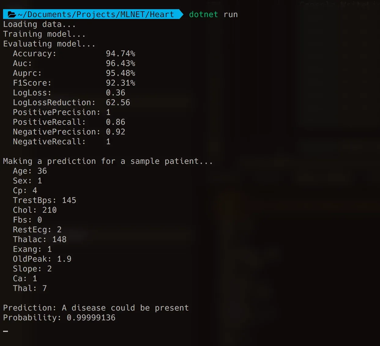 Predict Heart Disease With C# And ML.NET Machine Learning