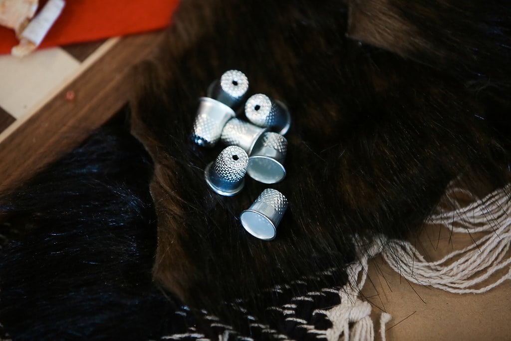 “Her mother came home with...six thimbles for which she'd traded a load of dried fish.” -Ch. 3 - story prop from THE BIRCHBARK HOUSE by Louise Erdrich