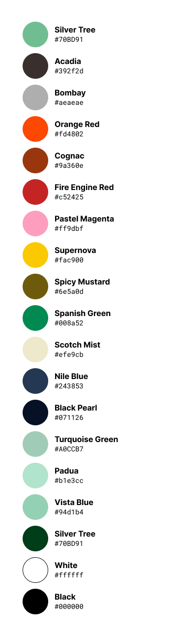 Project color palette