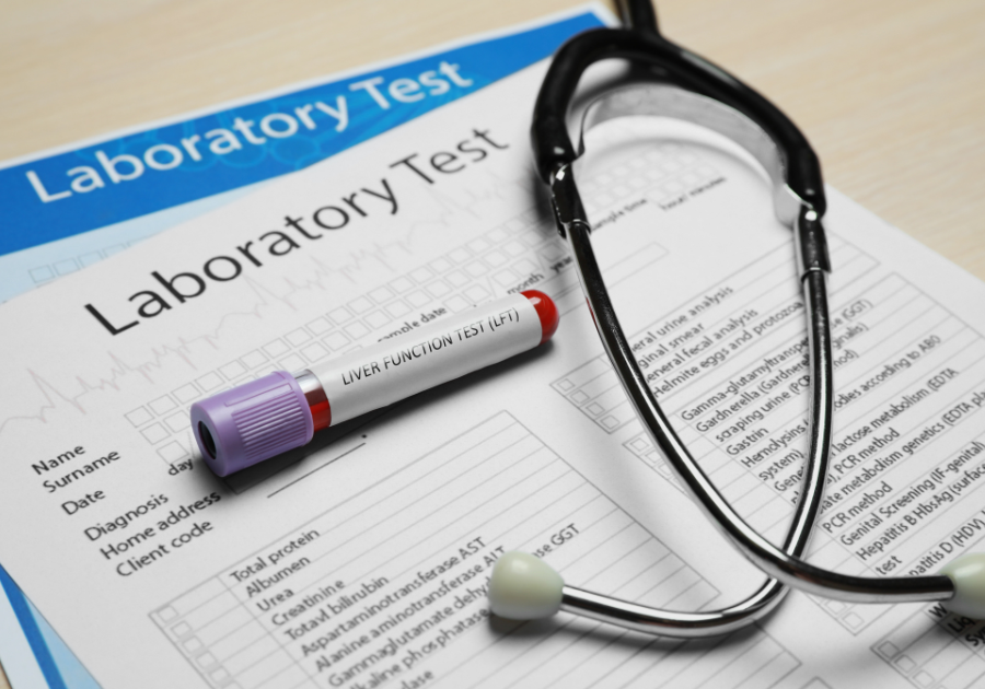 An image of lab testing results