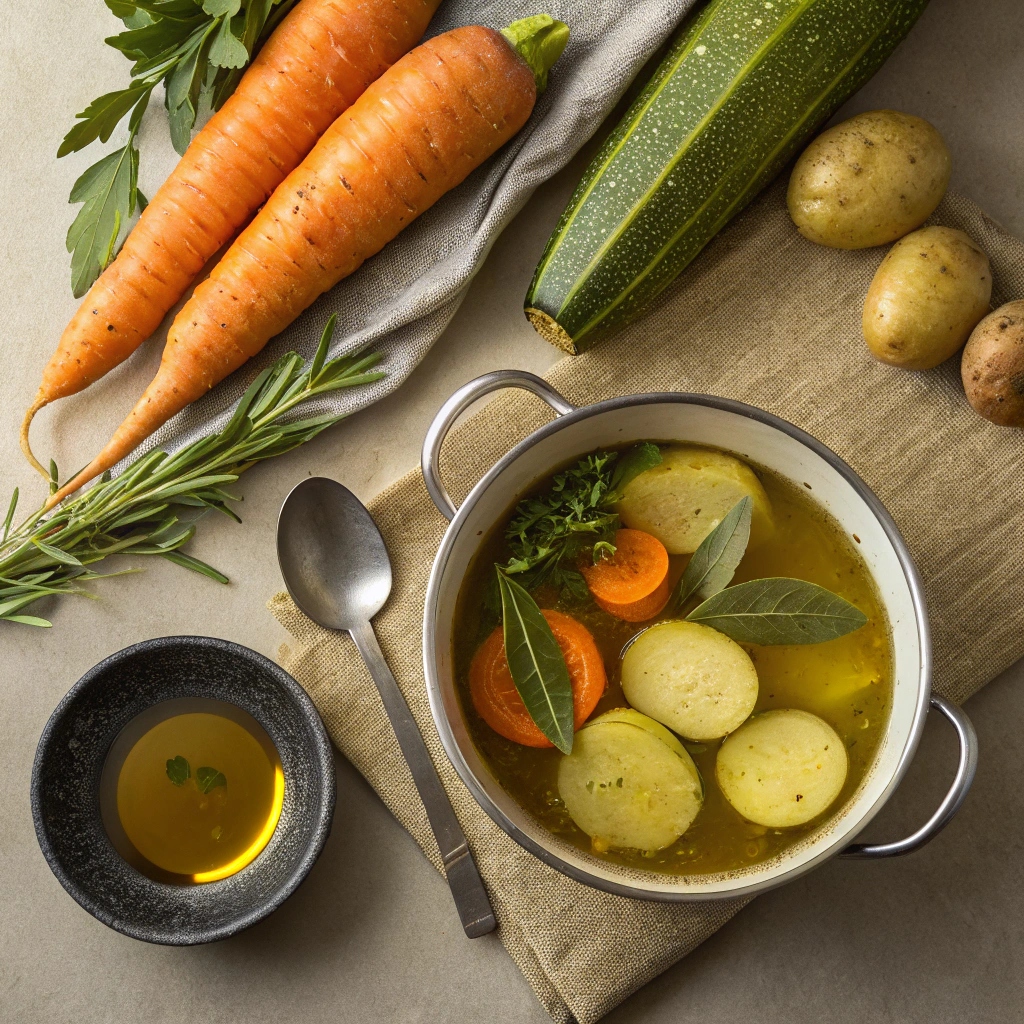 Bouillons aux légumes sans fodmap pour intestin