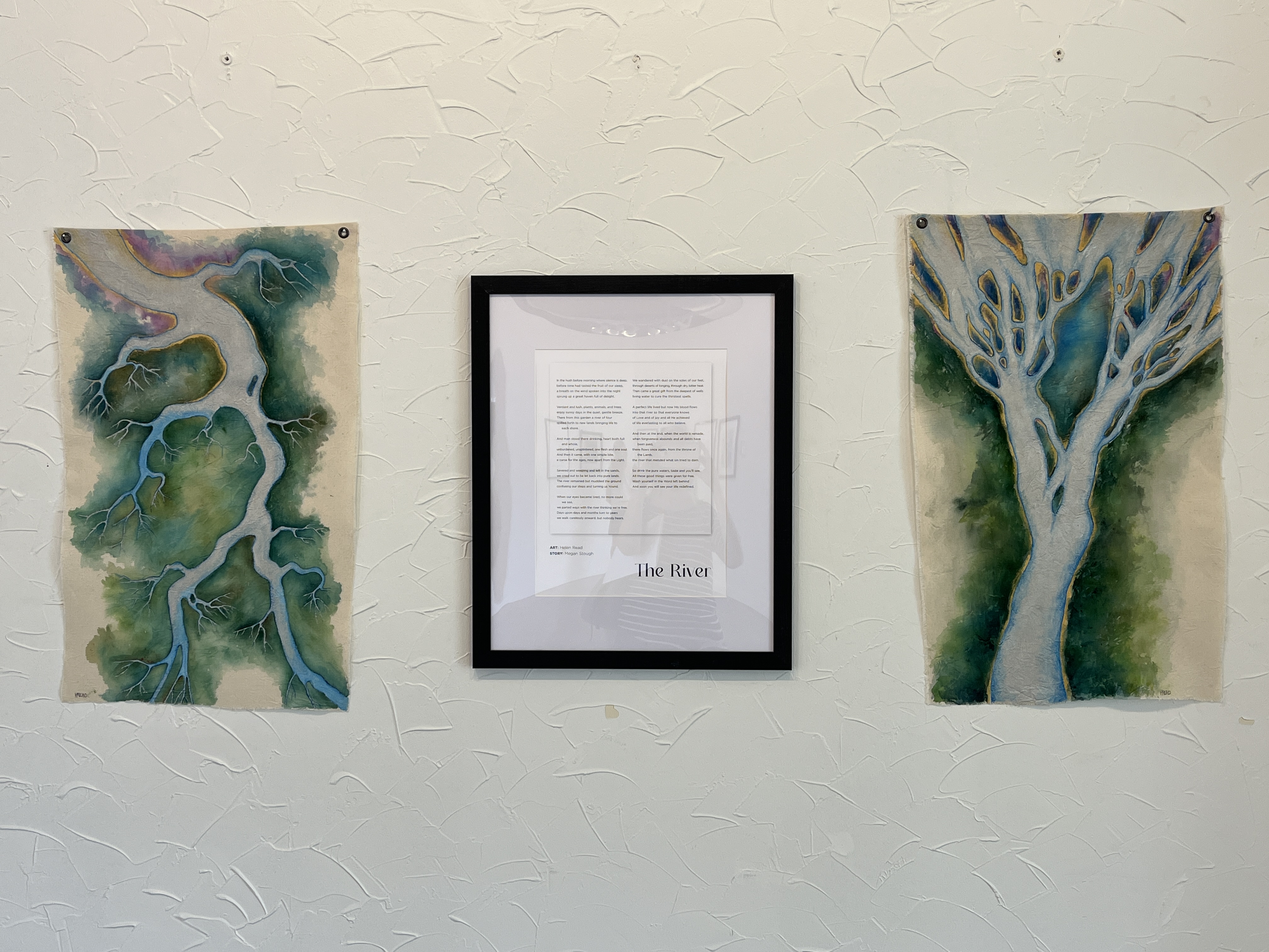 image of 2 acrylic paintings by Helen Read, Wheaton, IL