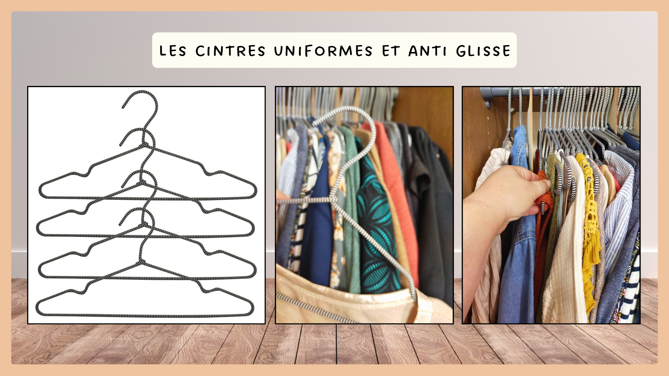 Cintres adaptés, antiglisse