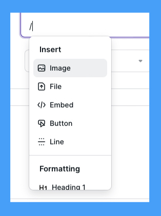 Inserting an Image