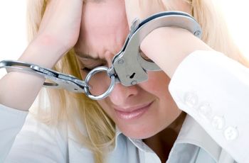Lady in handcuffs