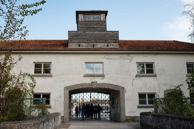 Entrance to Dachau concentration campe
