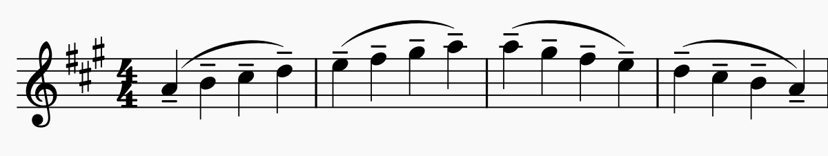 portato violin bow stroke