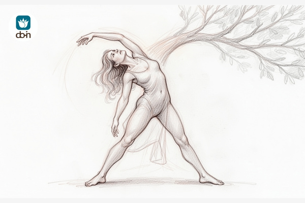 Do-In Yoga zijwaartse stretch voor Hout-element — Lever- en Galblaasmeridiaan openen