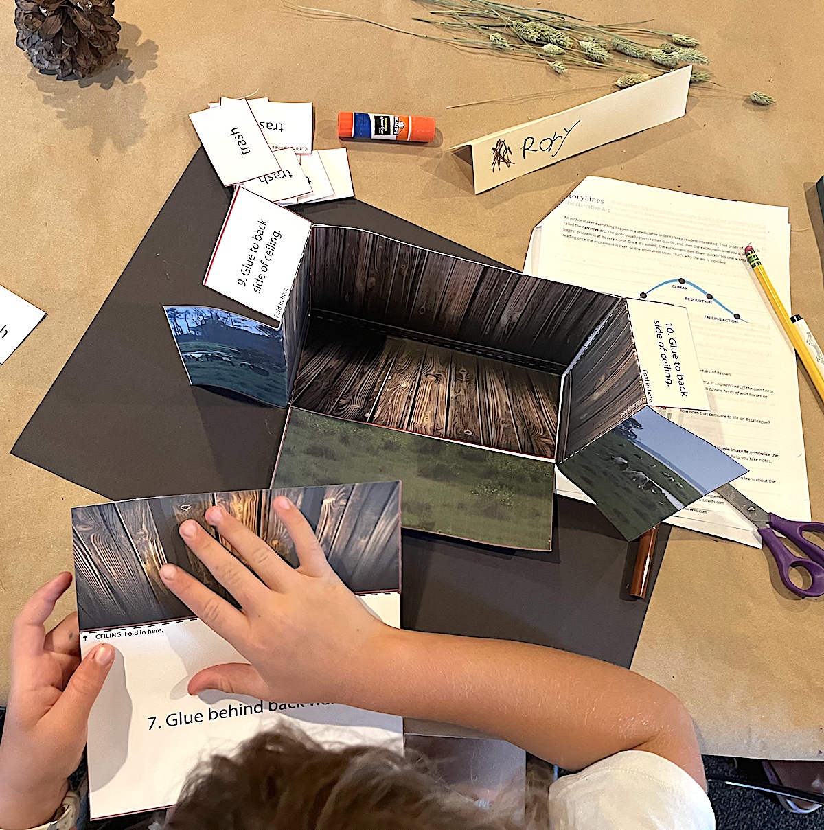 Assembling the stall from LitWits lumber