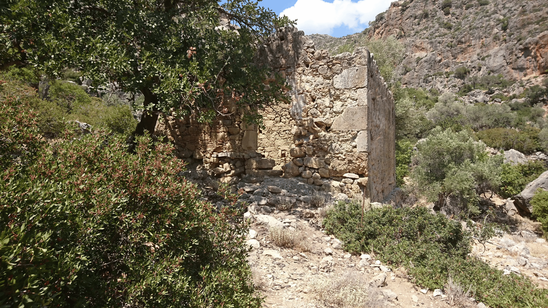 Tower Ruins Ancient Lissos, Crete Greece
