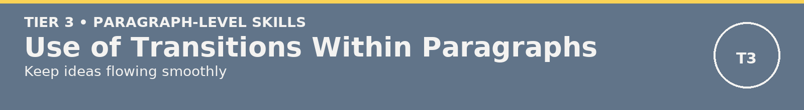 Banner Using Transitions within Paragraphs