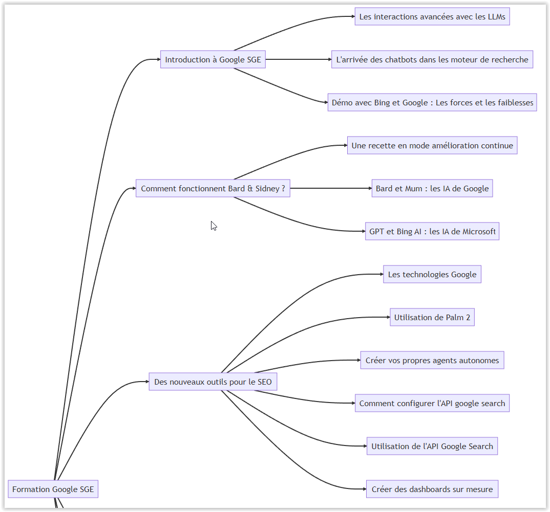 Plan de la formation SGE