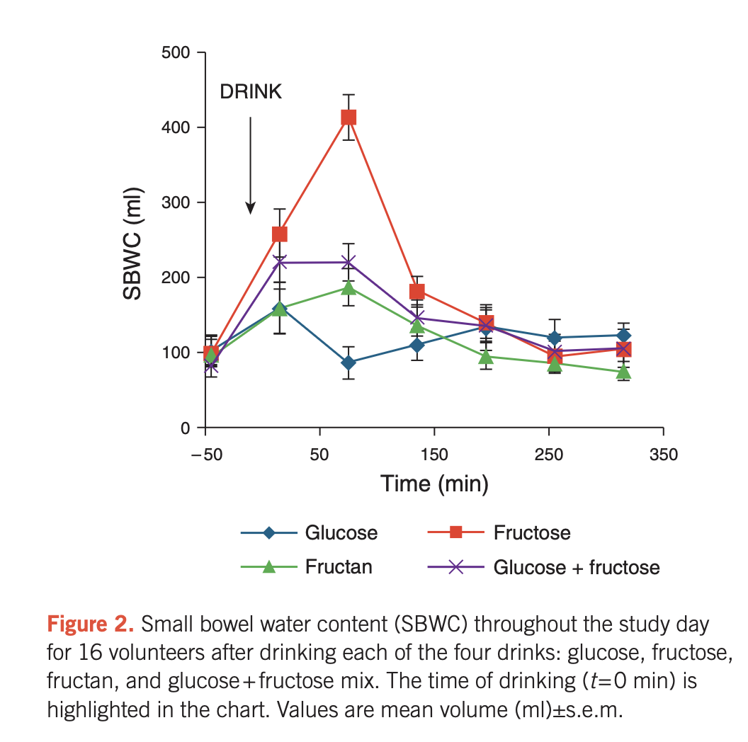 Fructose, effet osmotique FODMAP, intestin irritable