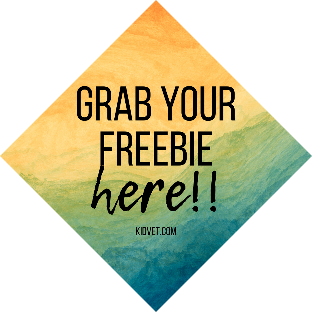 kid vet freebie, how to be a vet, kids that want to be a vet, vet stuff for kids, veterinary care for kids