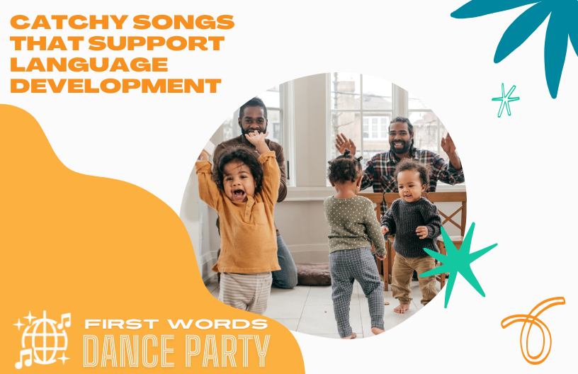 Children with a delay in talking dancing with their fathers