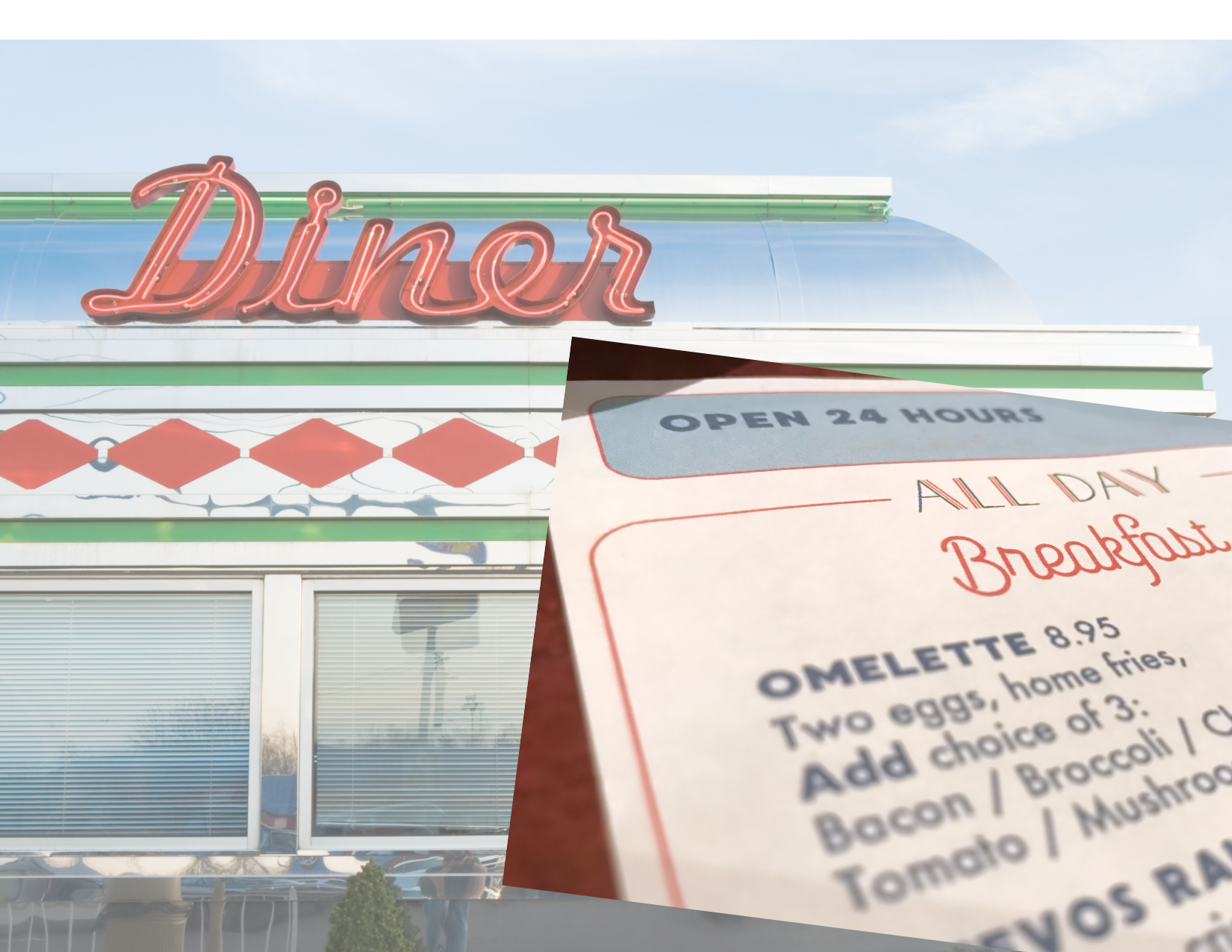 Make your own diner menu for healthy options.