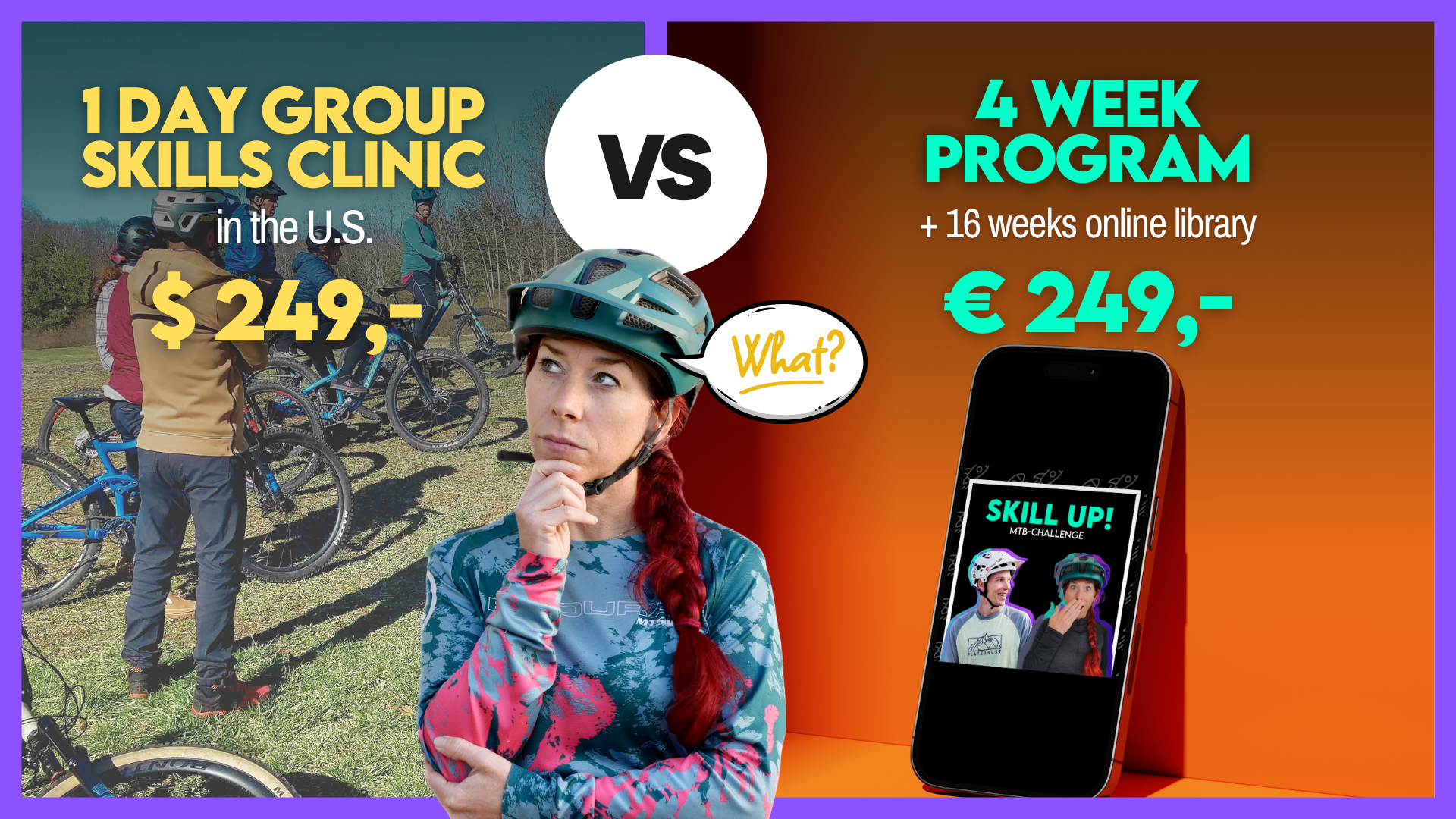 Live mtb skills training vs. online