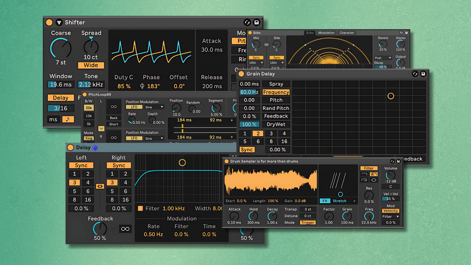Collage of various Ableton Live devices