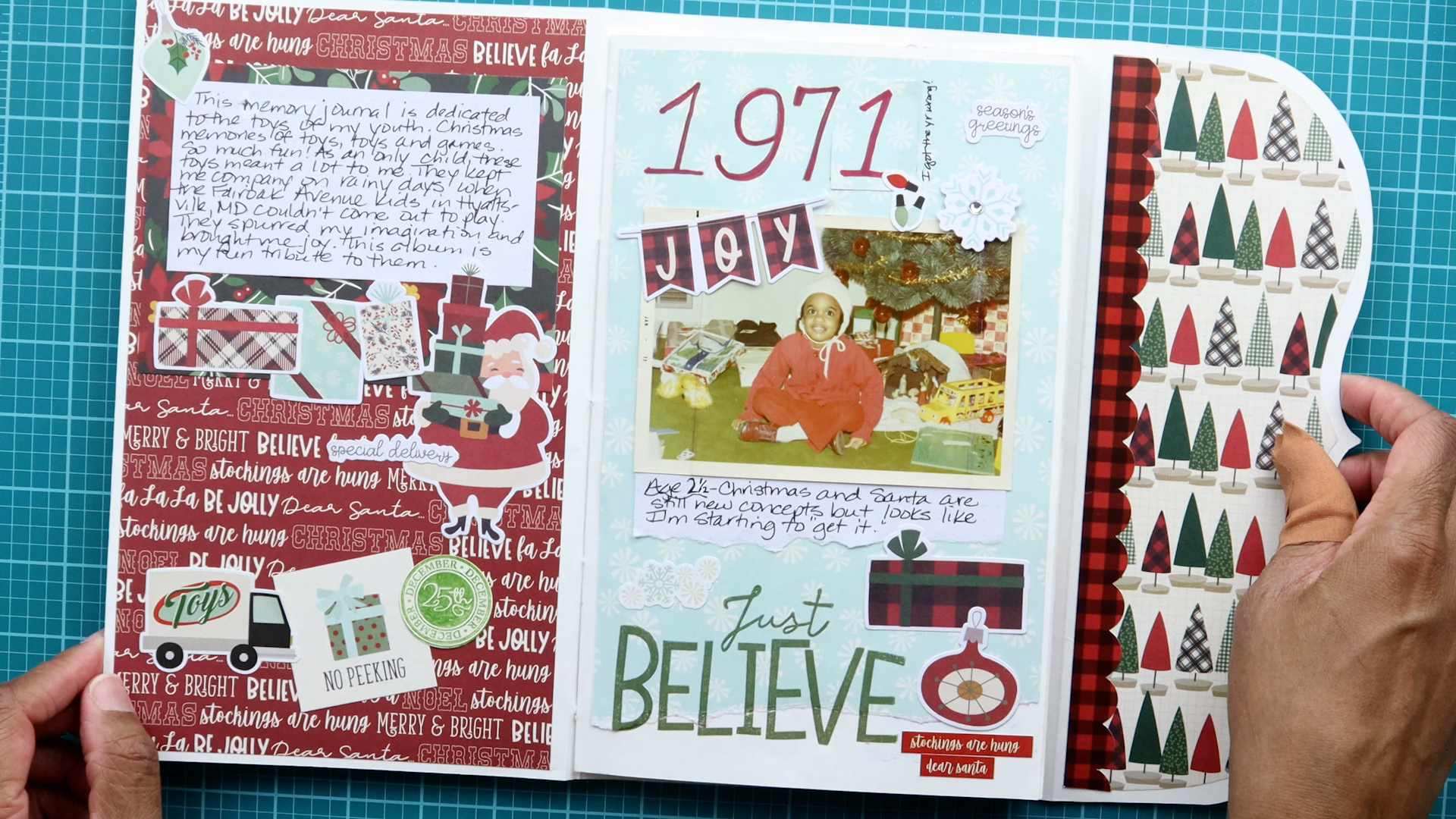 Christmas Folio Memory Journal inside, thescrapbookschool.com