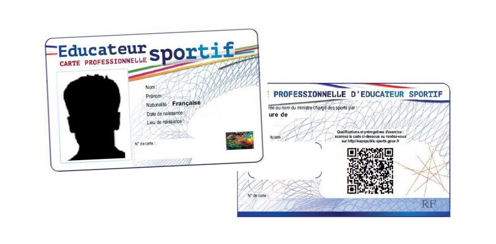 carte professionnelle BPJEPS