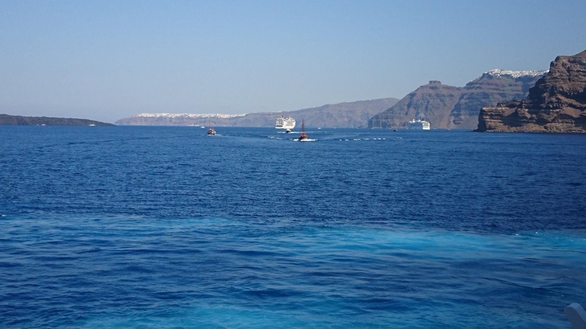 Approaching Santorini