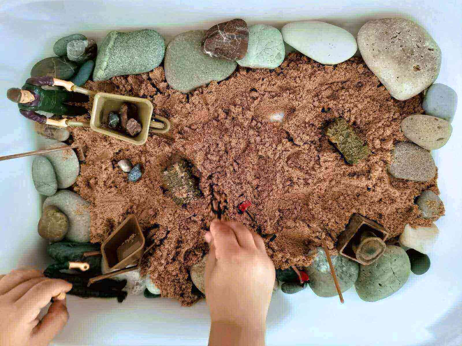 sensory play taste safe dirt