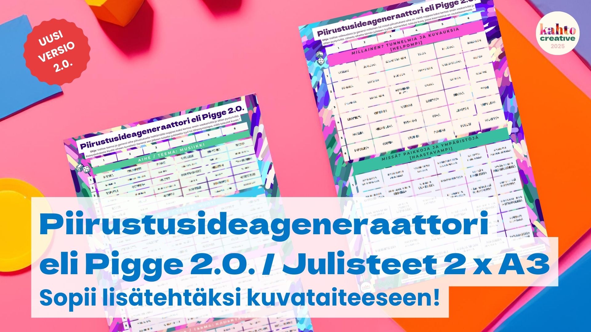 Piirustusideageneraattori eli Pigge on piirtäjän paras ystävä.