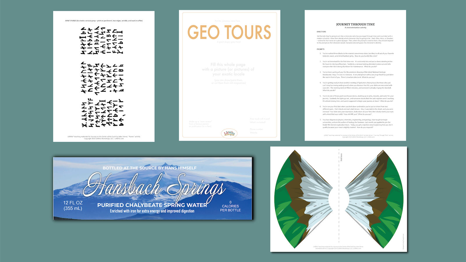 Fun projects and reading activities for Journey to the Center of the Earth by Jules Verne - LitWits Workshops