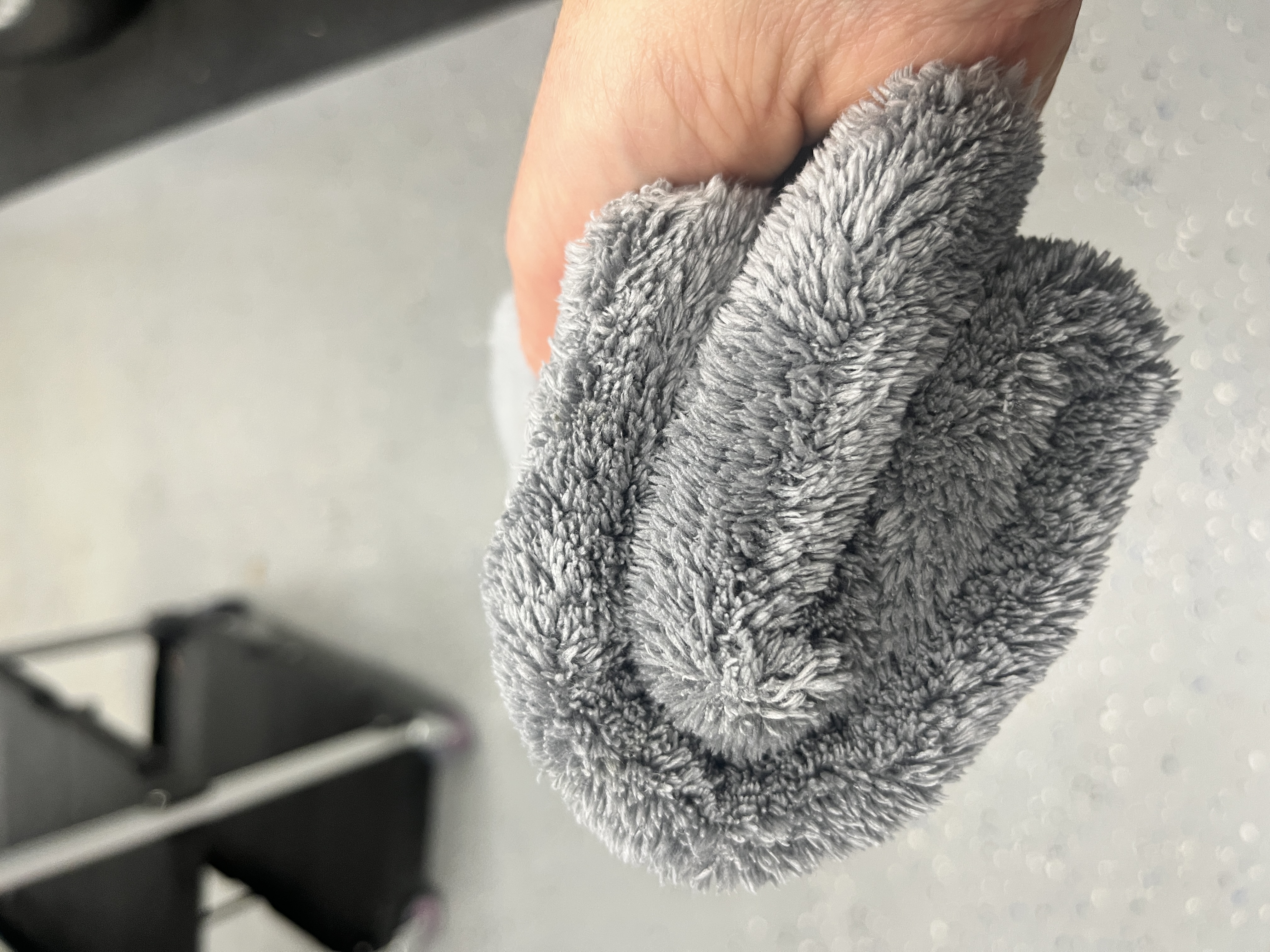 Folded microfiber towel