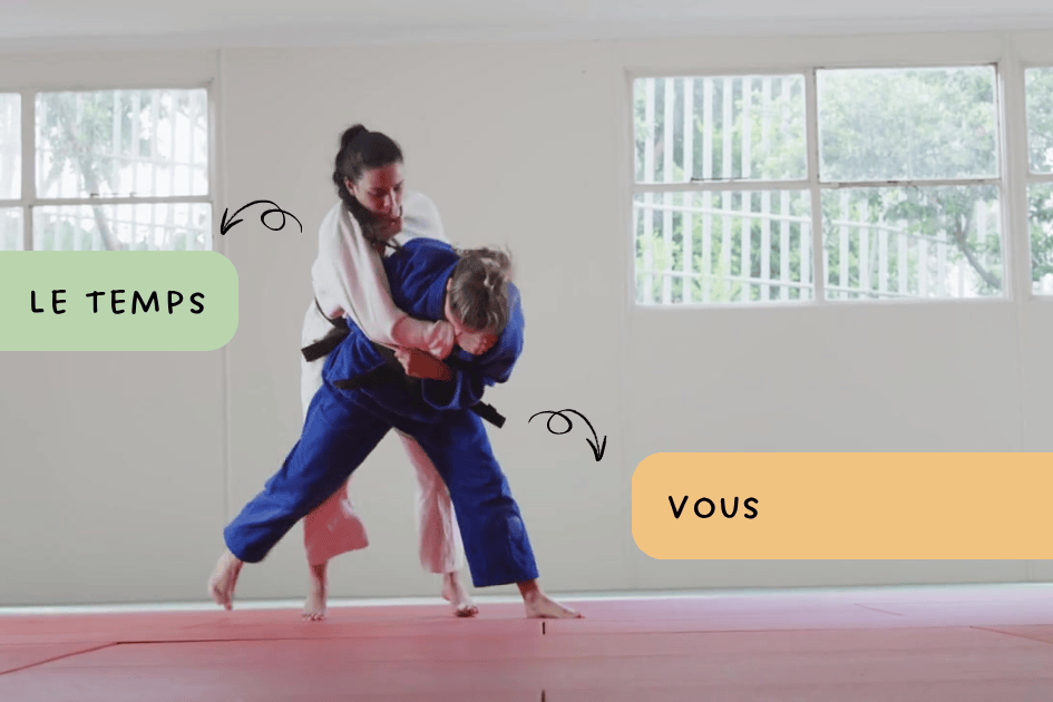 Prise de judo illustrant le temps qu'on peut dominer