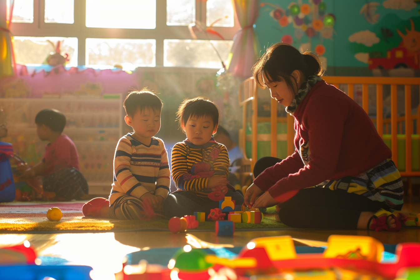 kids playing, having fun in a safe environment