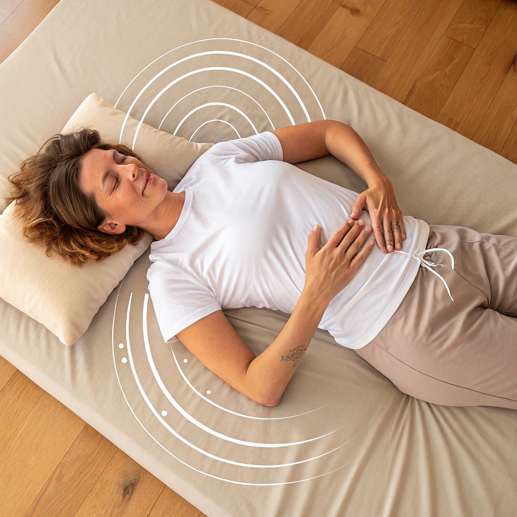 Massage abdominal pour évacuer les gaz intestinaux