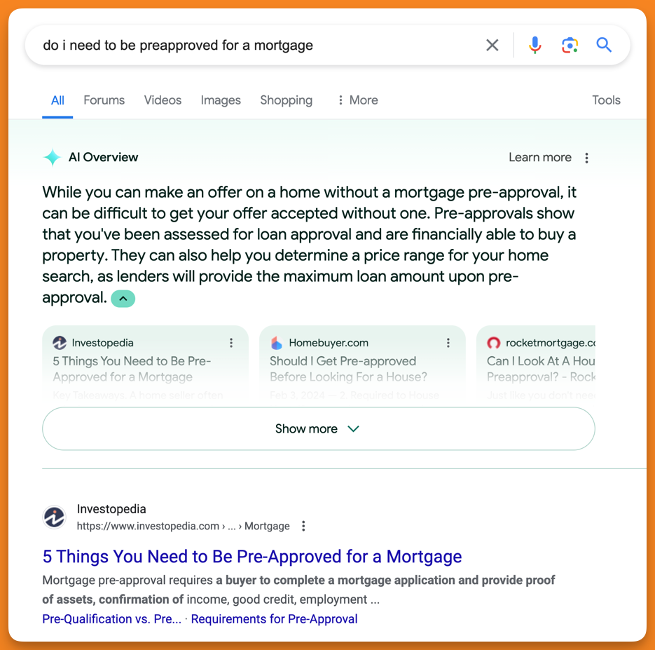 AI overview screenshot