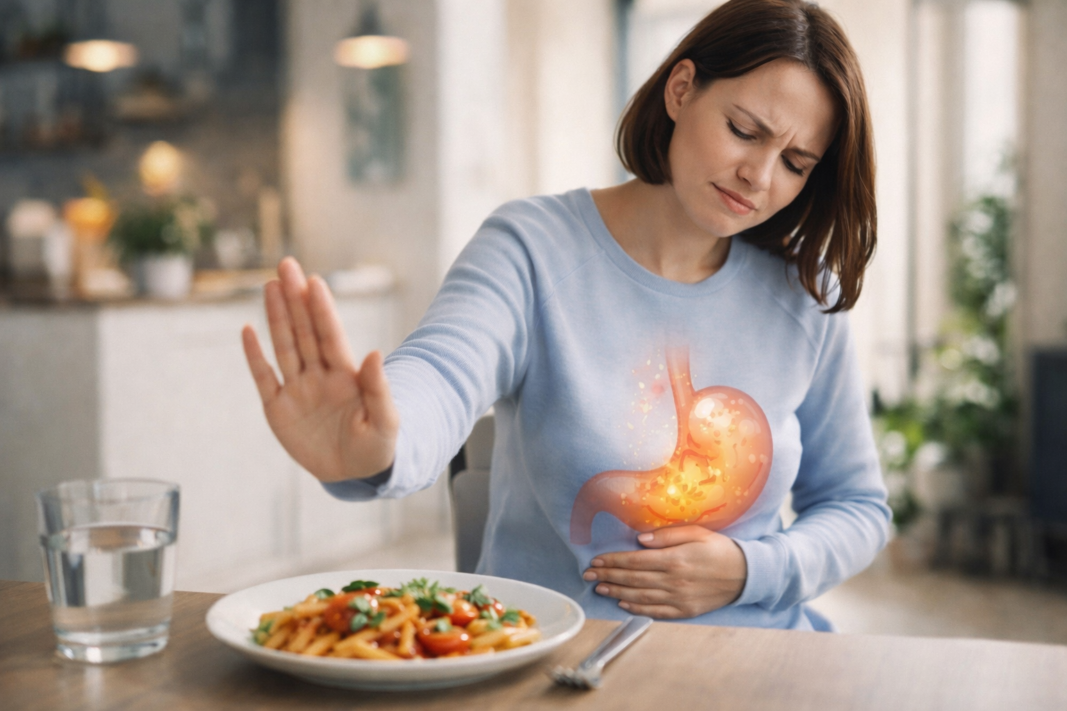 Sensation estomac plein sans manger