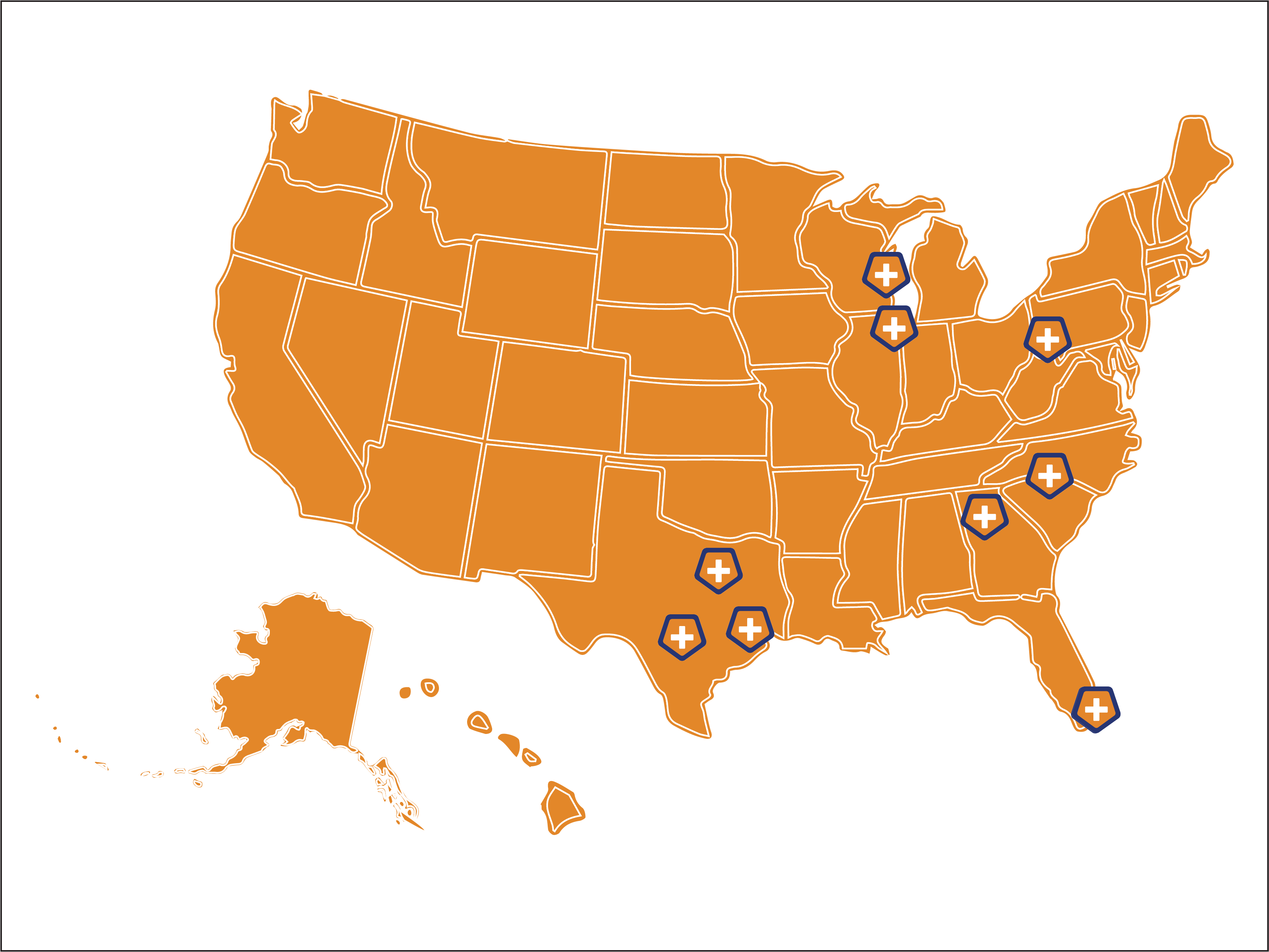 Location Map 9 Locations Orange