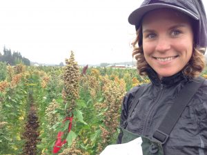 Julianne Kellogg in a field
