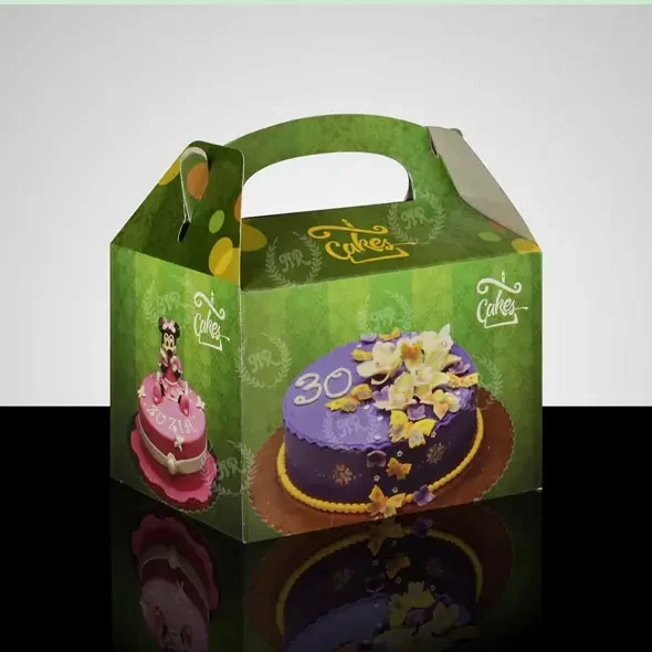 Custom Four Corner Cake Boxes With Logo