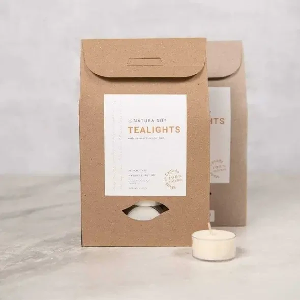 Kraft Tea Light Candle Boxes