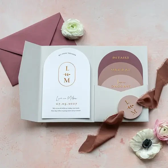 Custom Printed Invitations With Die Cut