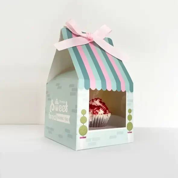 Printed Window Cupcake Boxes