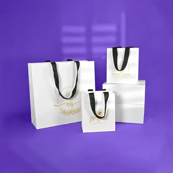 Custom White Paper Bag
