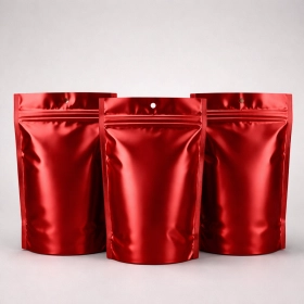 custom red mylar bags