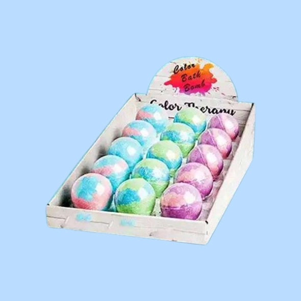 cusotm printed bath bomb display boxes