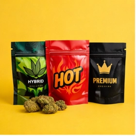 custom printed half ounce mylar bags