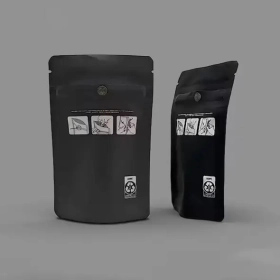 Matte black mylar bags